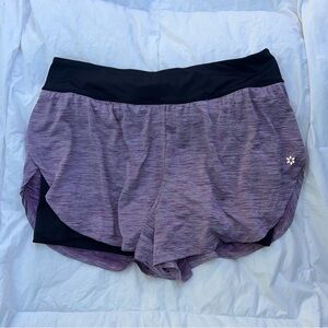 Nine West Women's Heathered Purple Athletic Shorts